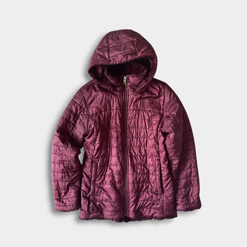 The North Face Girls Mossbud Swirl Parka Deep Garnet Red Large 14/16